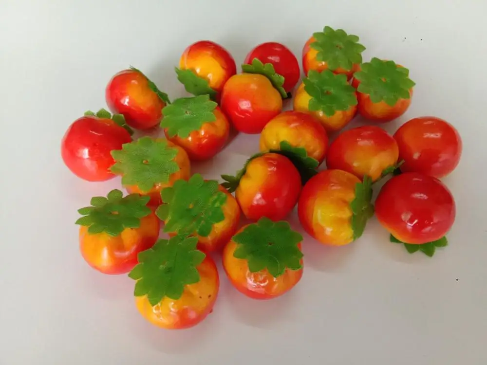 Tomato B Декоративные реалистичные Мини Искусственные Поддельные фрукты Декор ассортимент Лот из 20 - Цвет: Tomato B