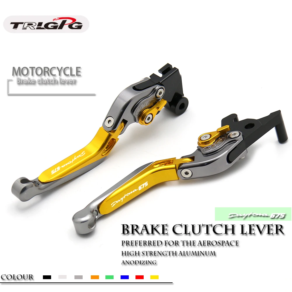 Для Triumph DAYTONA 675 2006 2017 2016 22015 2014 2013 2012 2011 2010 08 07 CNC Регулируемые рычаги тормоза и