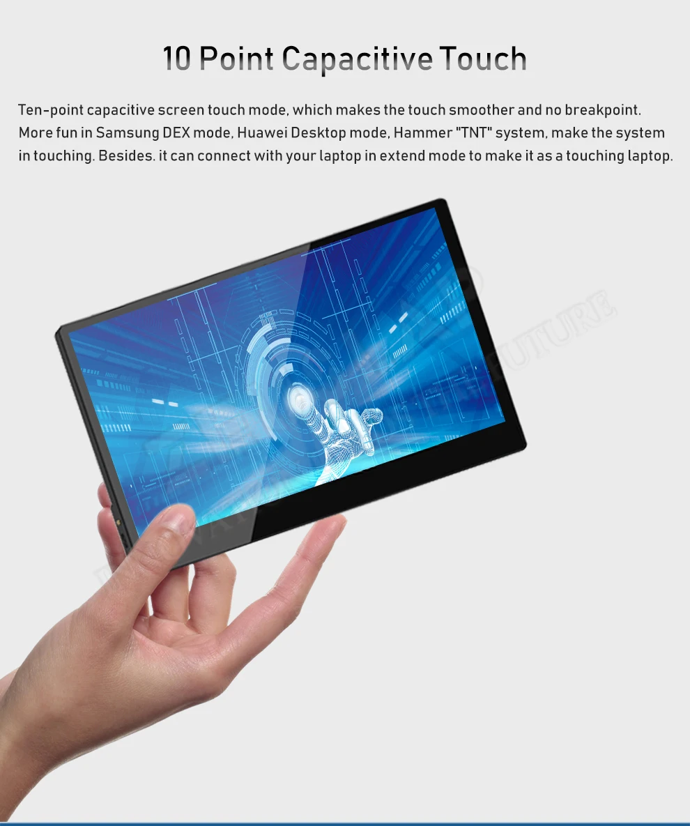 15,6 дюймов сенсорный экран монитор Портативный Ультратонкий 1080P ips HD usb type C дисплей для ноутбука телефона xbox Switch и PS4