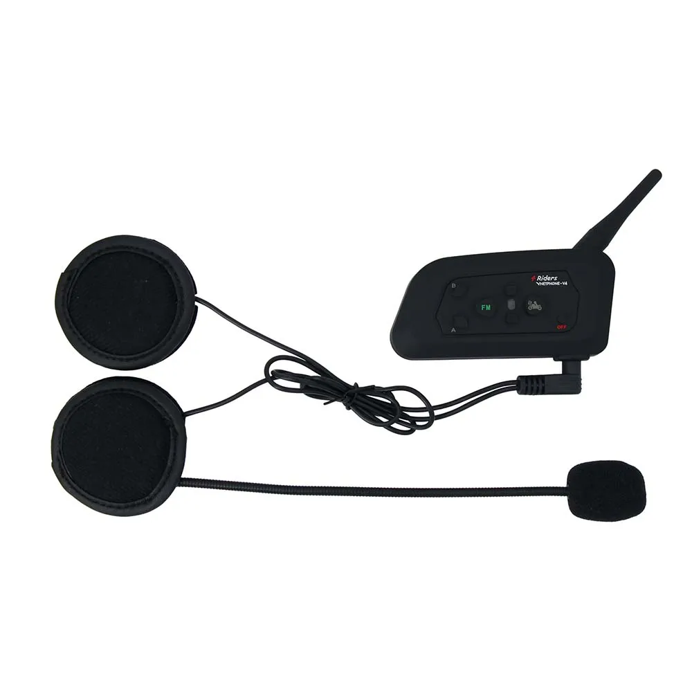 V4 1200m Bluetooth мотоциклетный шлем велосипедный Интерком 4 райдера гарнитура динамик