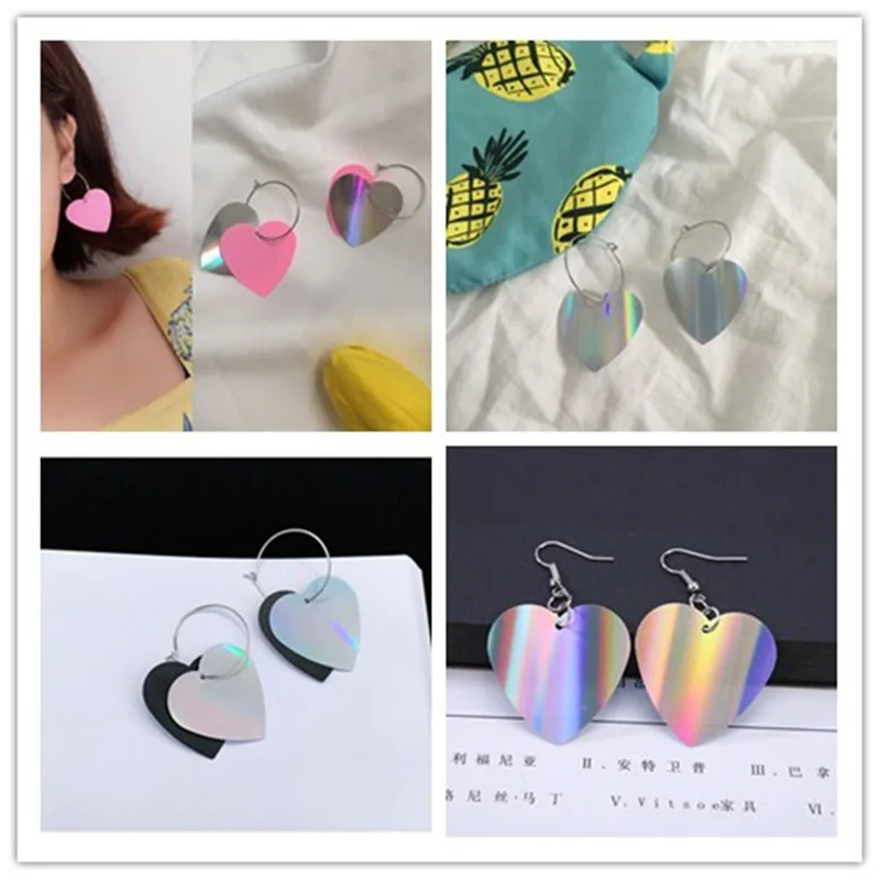 Модные серьги для женщин Boucle D'oreille Femme 2019 в форме сердца с блестками ювелирные