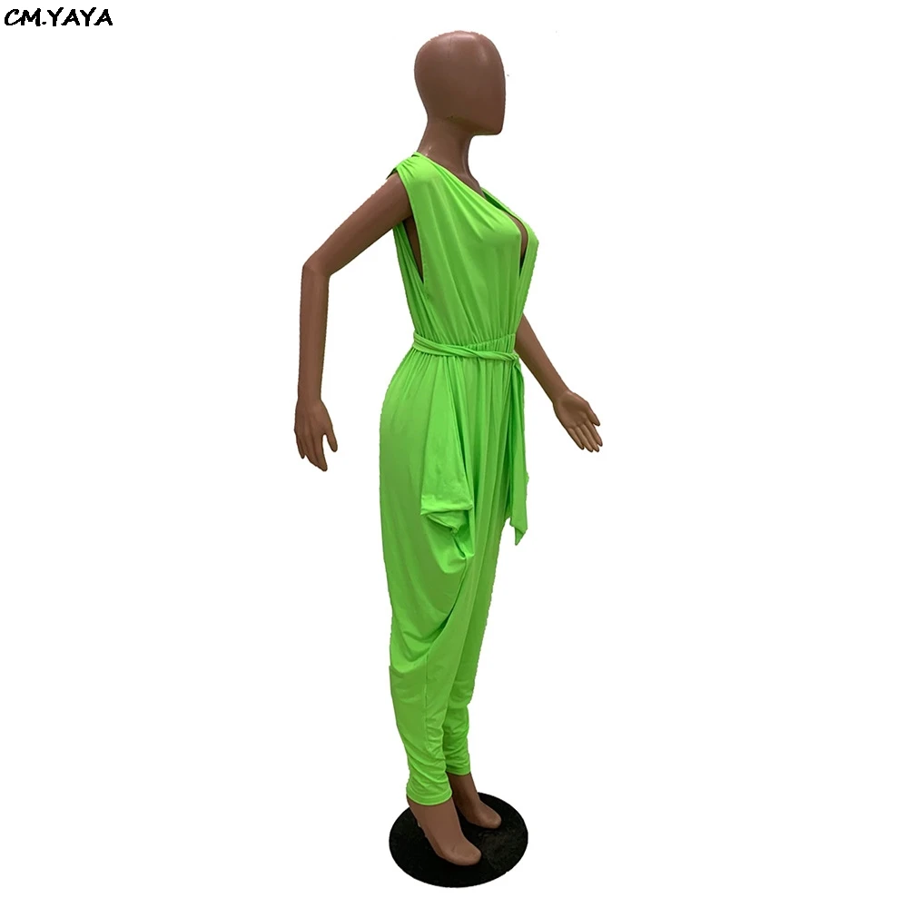 2019 new women sleevelesss deep v-neck open back sexy beach Haren jumpsuit fashion active wear club party romper playsuit TS908 | Женская