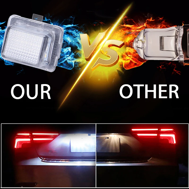 2X LED Number License Plate Light For Mercedes Benz C-Class W204 W212 W221 CL-Class W216 White Canbus Lights | Автомобили и