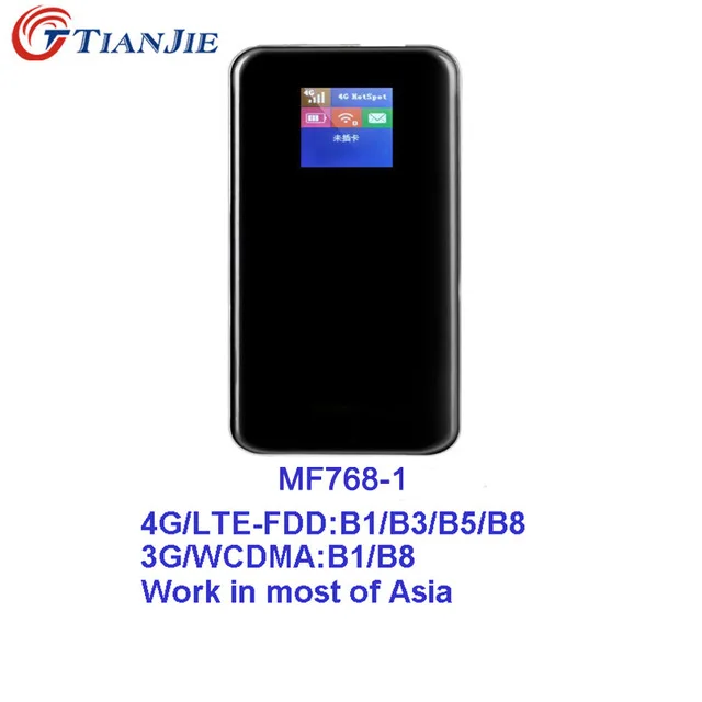 MF768-1 TianJie 4G Роутер 8800 мАч аккумулятор банк питания 150 Мбит/с Мобильная точка доступа Wi fi роутер 4G/LTE/Sim карта модем портативный широкополосный - Цвет: MF768-1