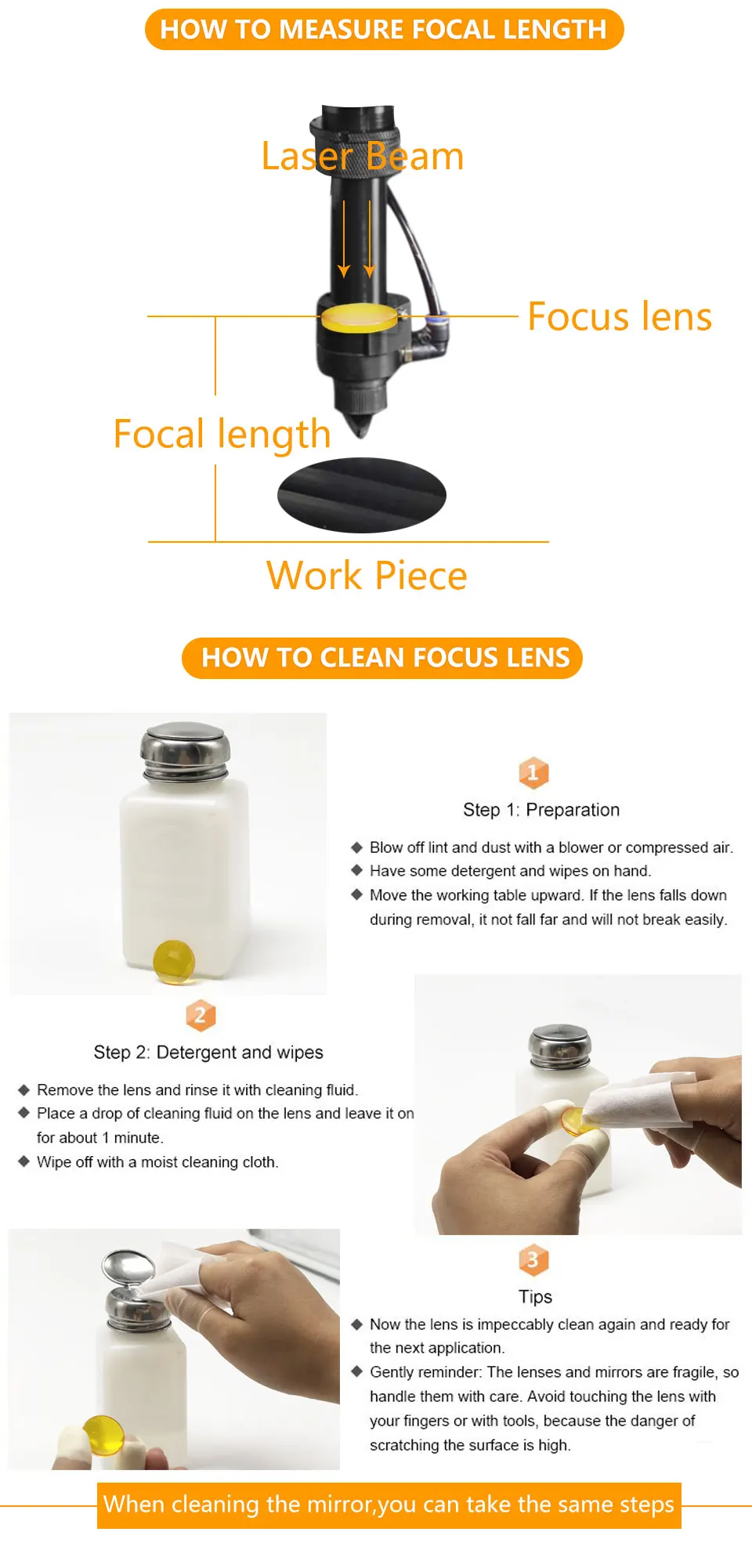 Superfine GaAs Focus Lens Dia. 18 19 20 25mm FL 50.8 63.5 101.6mm 1.5-4" for CO2 Laser cutting engraving machine
