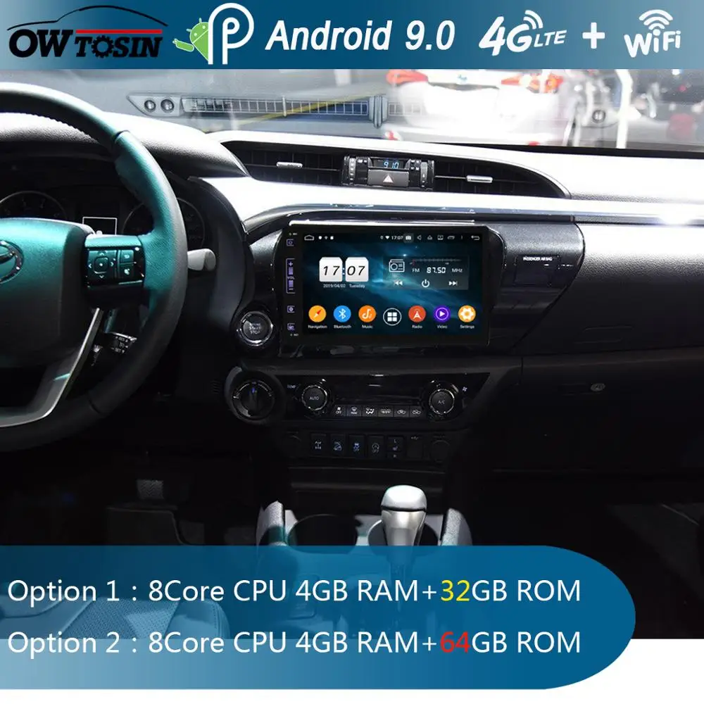 Фото Автомобильный DVD плеер GPS навигатор экран 10 1 дюйма IPS 8 ядер 4 Гб ОЗУ 64 ПЗУ Android 9 0 для