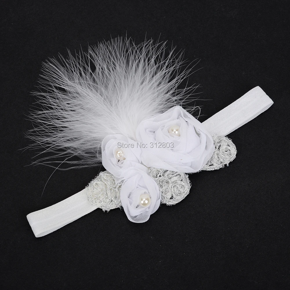 Yanxian fllower оголовье Перо резинки для волос Обувь для девочек Для женщин Hairband Дети волос Группа Женские аксессуары для волос