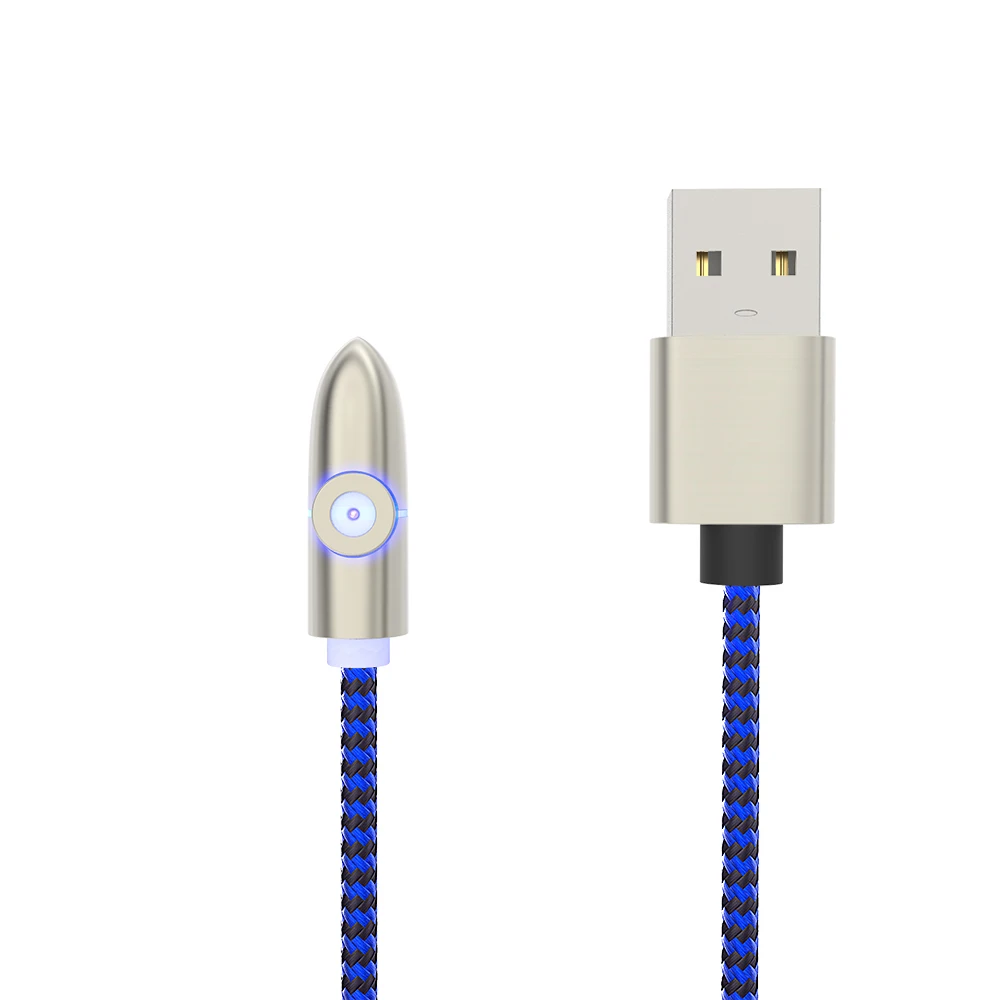 Синий KEYSION Магнитный Micro USB кабель для iPhone samsung type-c зарядная зарядка магнит Зарядное устройство USB type C кабели для мобильных телефонов - Цвет: Синий