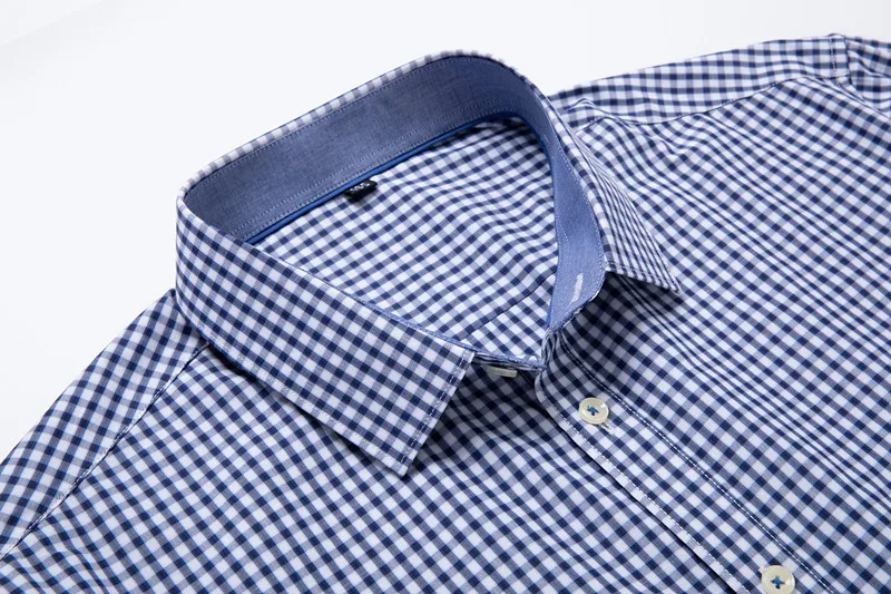 Plus 10XL 8XL 6XL Men's Casual Shirt spring Autumn Full Sleeve Plaid High Quality Social Dress Men Brand Clothing Camisa | Мужская