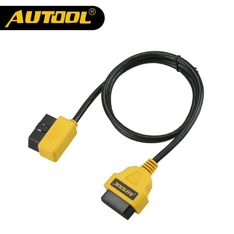 AUTOOL OBDII OBD2 Диагностический адаптер, инструмент 100 см, 16-контактный удлинитель для мужчин и женщин, адаптер, бортовой диагностический удлинитель, шнур