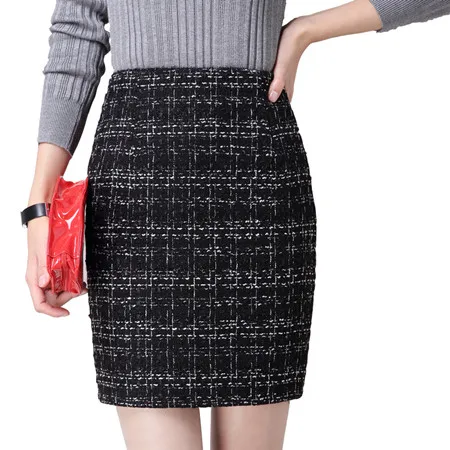 Весна-Осень 2018 женские модные официальные юбки Женская юбка-карандаш с высокой