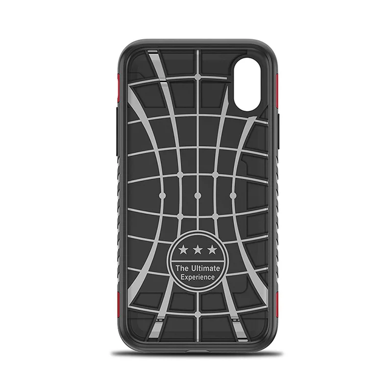 Для iPhone X XS бронированные чехлы с карманом для карт ТПУ + PC гибридная задняя крышка
