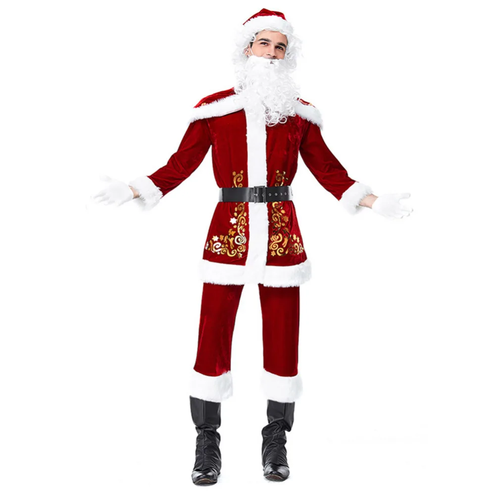 Рождественский костюм мистер миссис для взрослых роскошный бархатный пар