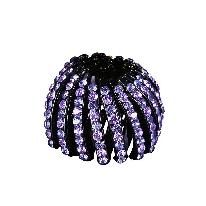 

CHIMERA Elegant Hair Claws Purple Rhinestone Ponytail Clips Hair Jewelry for Women Girls Hair Bun Holder Styling Tools 3160065