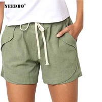 needbo summer shorts for women hot casual sexy shorts women high waist shorts elastic beach plus size cortos mujer shorts