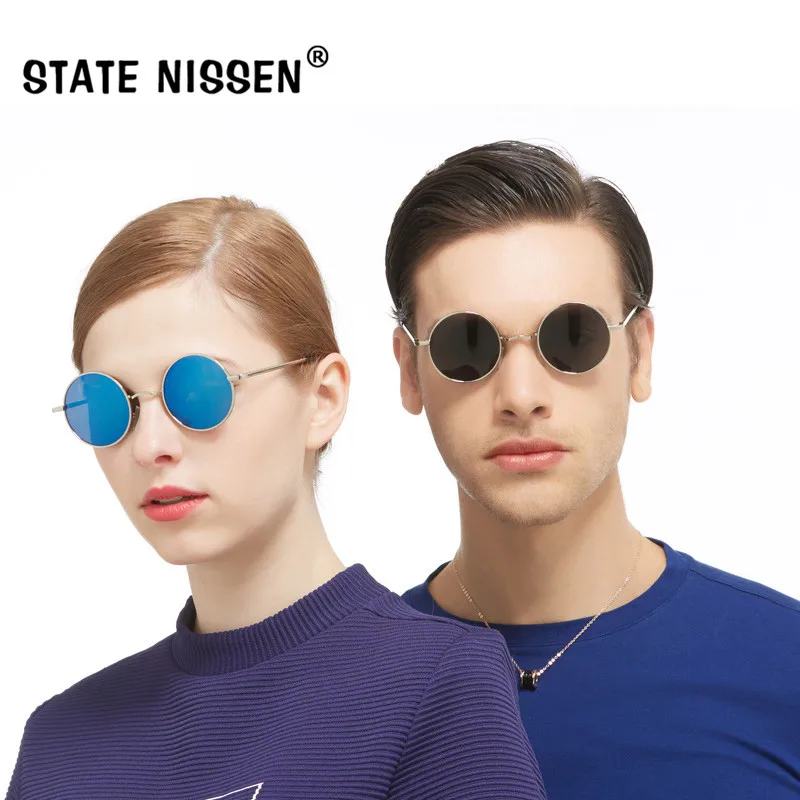 

Солнцезащитные очки STATE NISSEN, круглые поляризационные очки для женщин и мужчин, дизайнерские винтажные маленькие очки для вождения, классические очки