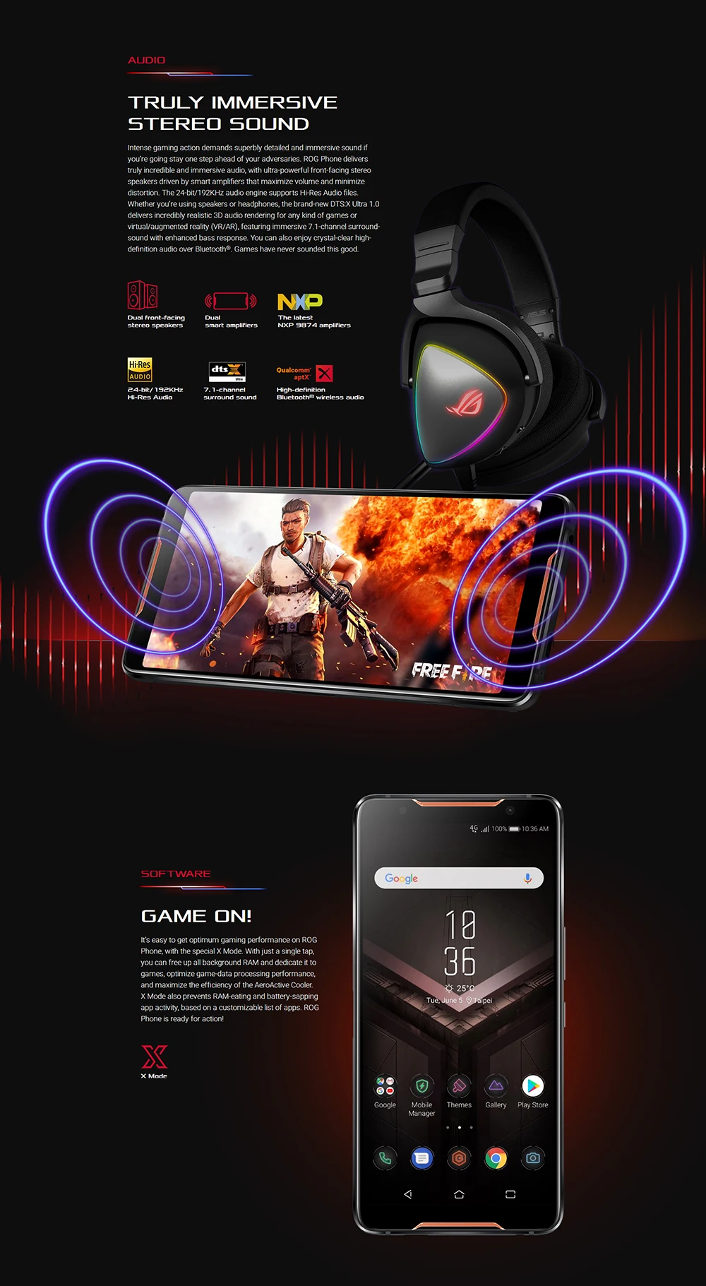 ASUS ROG Phone ZS600KL 8 ГБ ОЗУ 512 Гб ПЗУ игровой телефон Snapdragon 845 2,96 ГГц 6," AMOLED экран Android 8,1 смартфон 4000 мАч