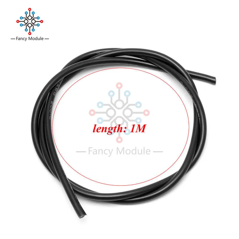 10 AWG Калибр провода силиконовые гибкие медные многожильные кабели для RC черный красный