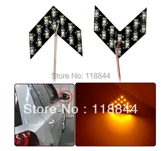 10 шт 5 цветов 14 SMD светодиодный стрелка панели светильник для автомобиля