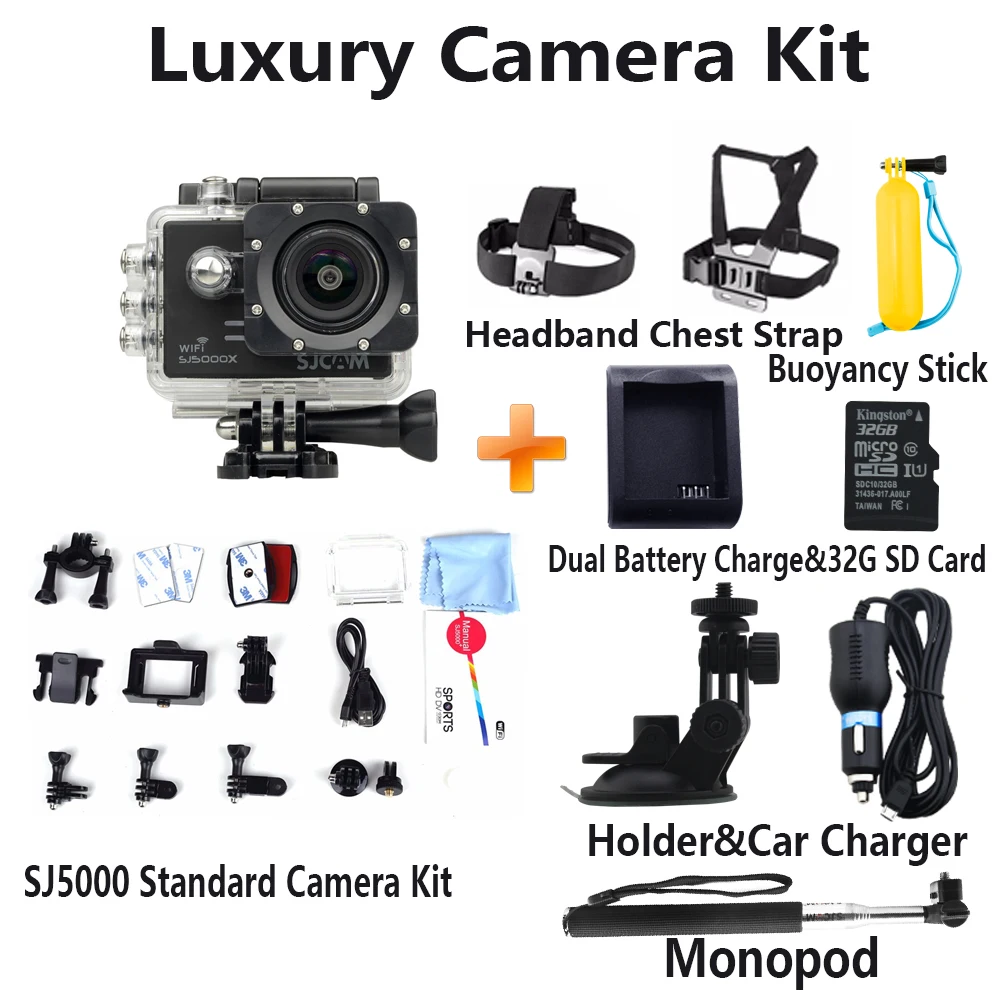 Оригинальная Спортивная Экшн-камера sjcam SJ5000 серии SJ5000 и SJ5000 WiFi и SJ5000 Plus и SJ5000X 4K Водонепроницаемая камера SJ 5000 Cam