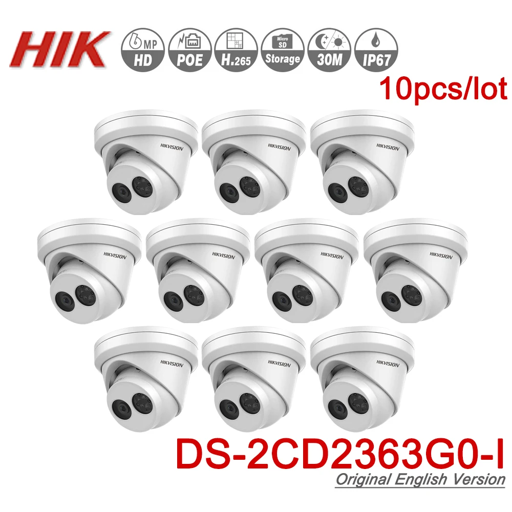 Hikvision 6MP ИК фиксированной башни сетевая Камера DS 2CD2363G0 I H.265 видеонаблюдения