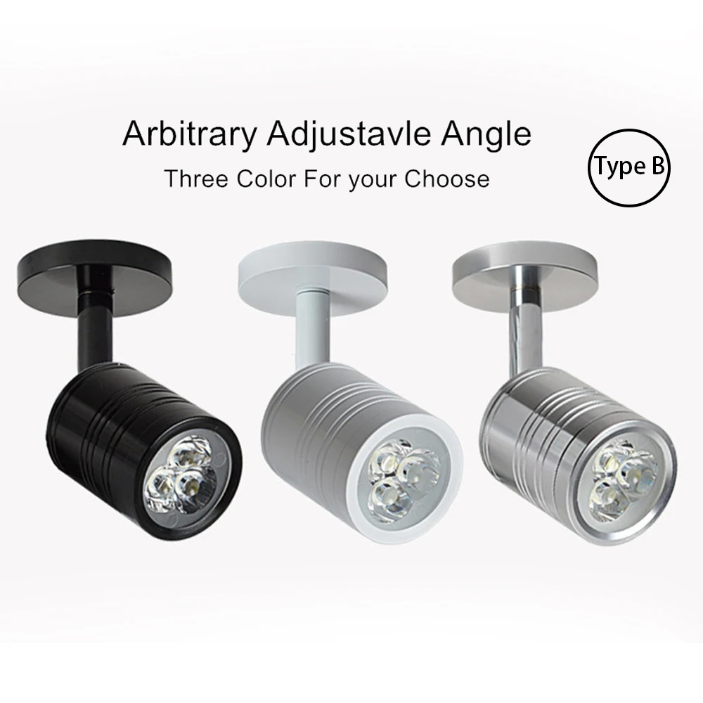 [DBF] светодиодный потолочный светильник вращающийся на поверхности 3 Вт 5