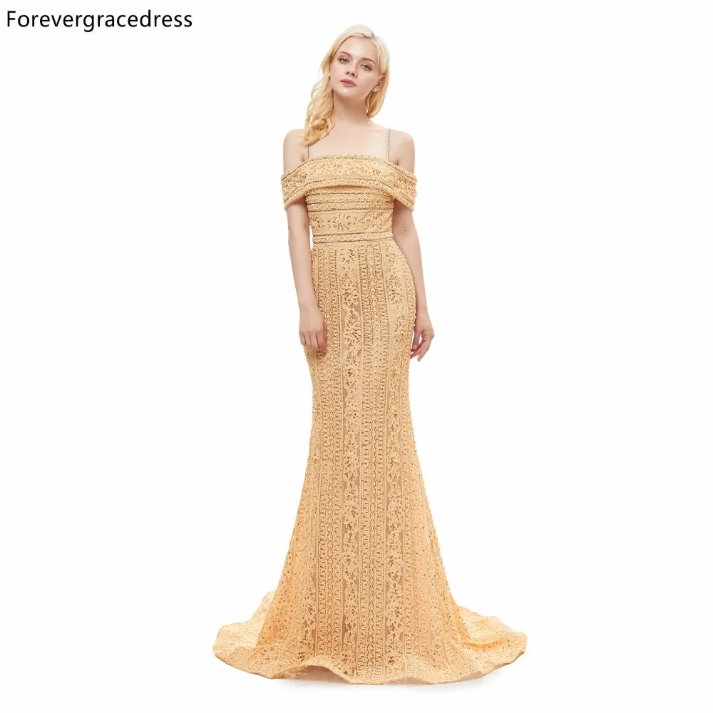 Forevergracedress роскошное вечернее платье золотистого цвета с длинными бусинами и