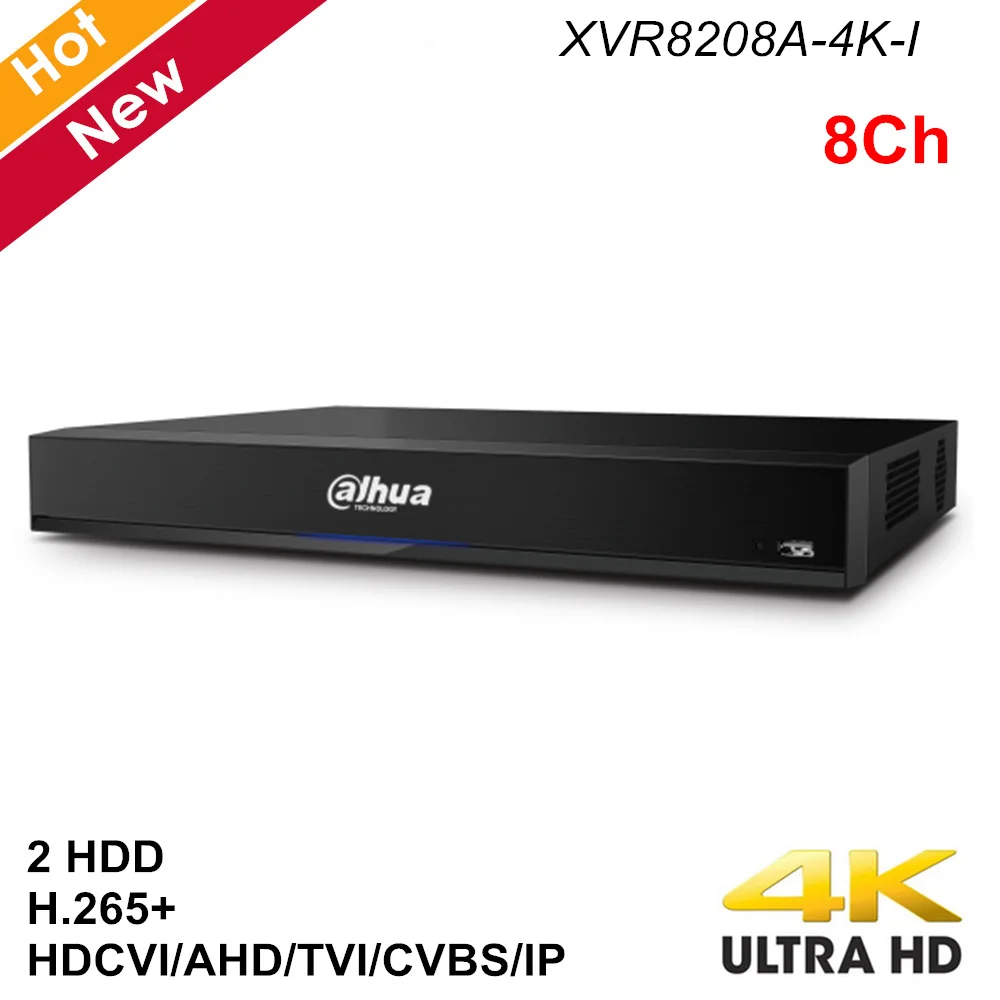 Цифровой видеорегистратор Dahua Pro AI Series 8 каналов Penta brid 4K 1U 2 HDD H.265 + для камеры