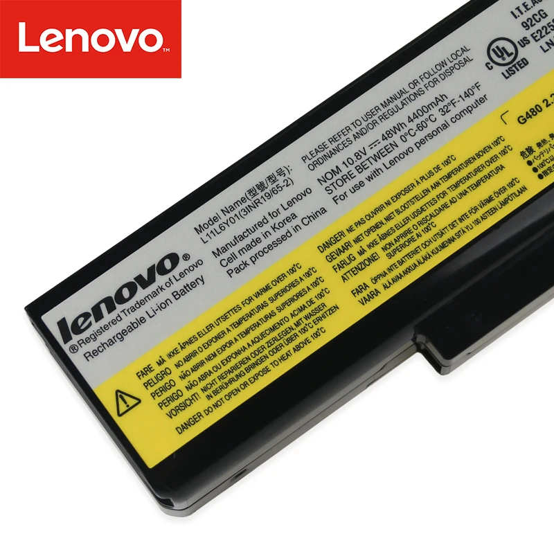 Ноутбук аккумулятор для Lenovo IdeaPad G480 G485 Y480 G410 G400 G500 G510 G580 G485 Z480 Z485 G585 10,8 V 48Wh 4400 мА-ч