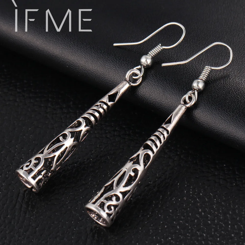 Женские винтажные серьги подвески IF ME Длинные Серьги серебряного цвета в