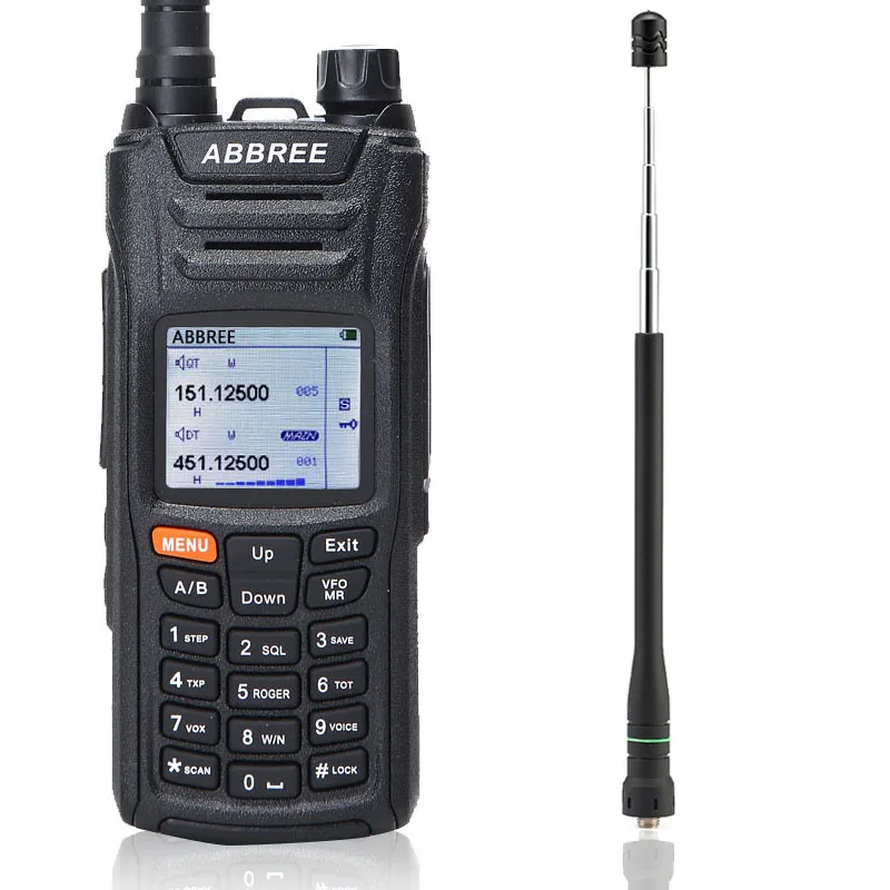 add Telescopic Anten ABBREE AR-F6 рация 6 полос Отображение режима ожидания 999CH Многофункциональный VOX DTMF SOS lcd цветной дисплей CB радио двухстороннее радио - Цвет: add Telescopic Anten