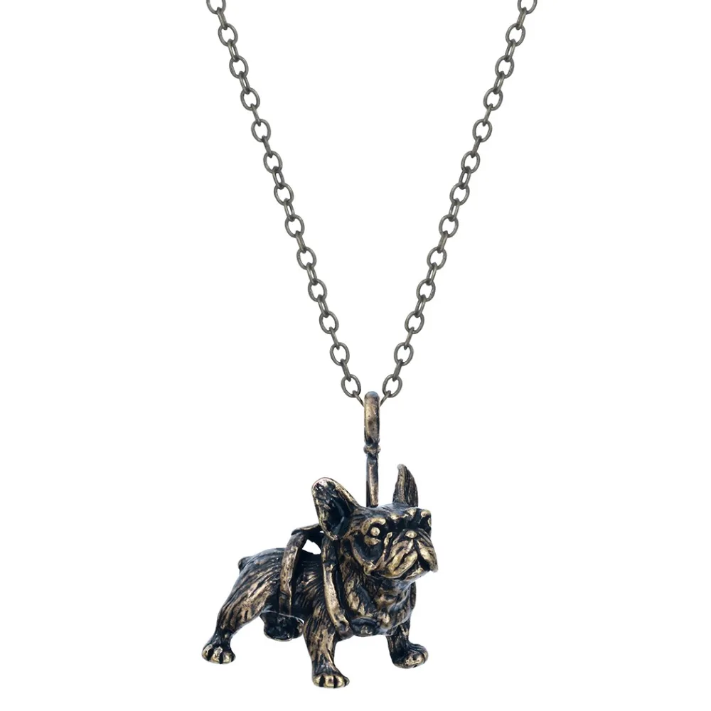 Цепочка QIAMNI 3D с подвеской в виде французского бульдога|pendant necklace|chain pendantchristmas jewelry