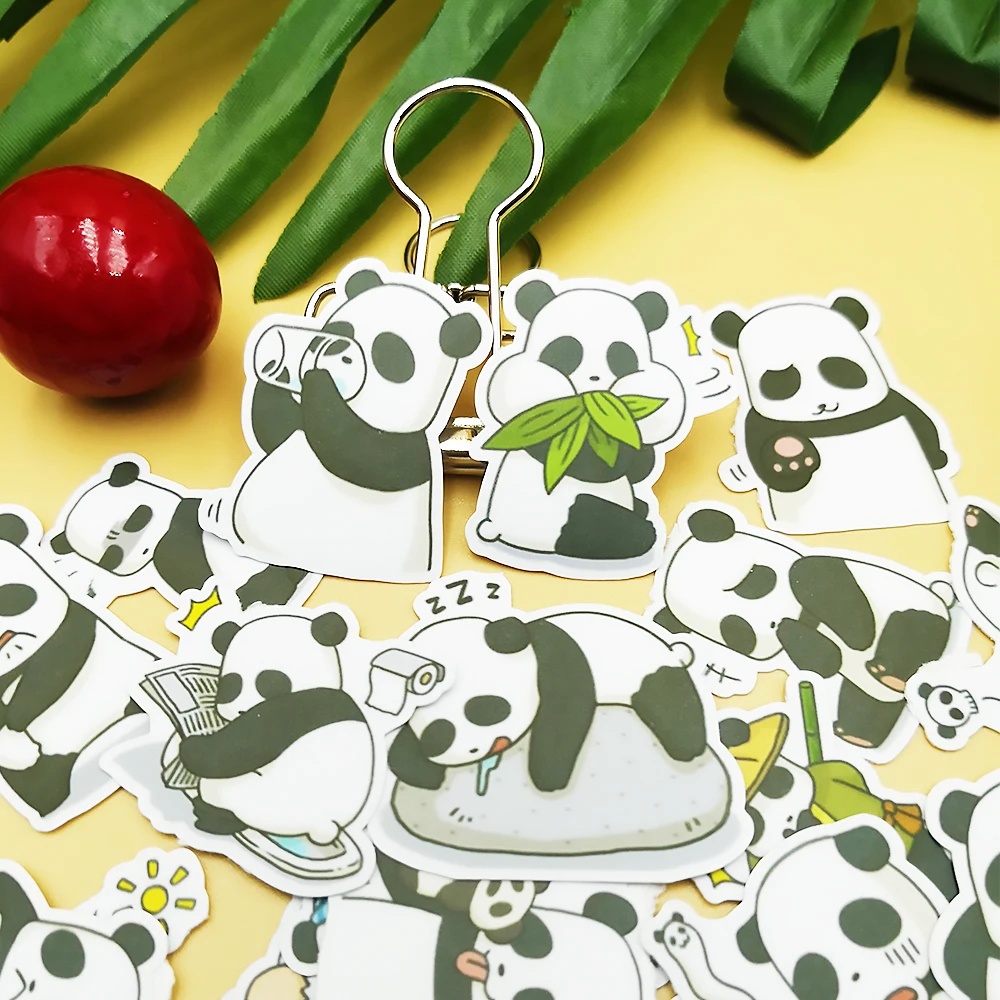 

20/40 шт Милая крутая панда мультяшная наклейка для фильма сделай сам Дневник Школьные Канцтовары детская комната украшение случайный не пов...