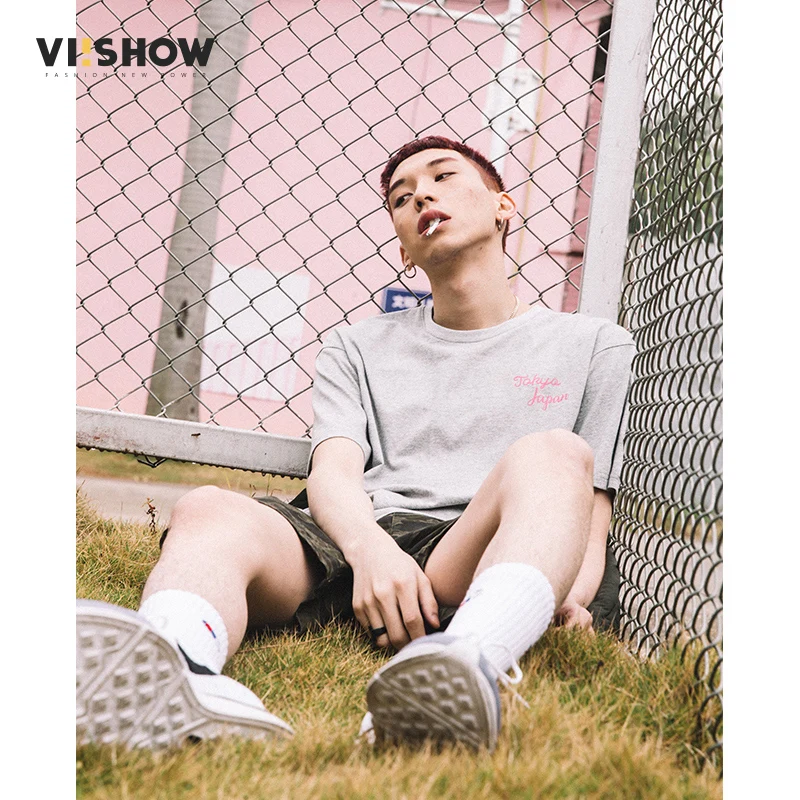 VIISHOW/2018 новые летние Забавные футболки для мужчин 100% чистый хлопок принт с