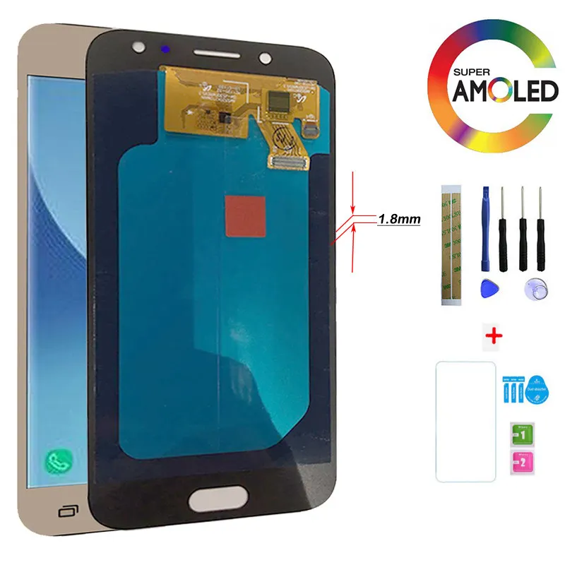Gold AMOLED SM-J530F/M/DS AMOLED/TFT ЖК-дисплей для samsung Galaxy J5 Pro J530 J530F J530FN экран ЖК-дисплей сенсорный Pancel 1280x720 5,2'' - Цвет: Gold AMOLED