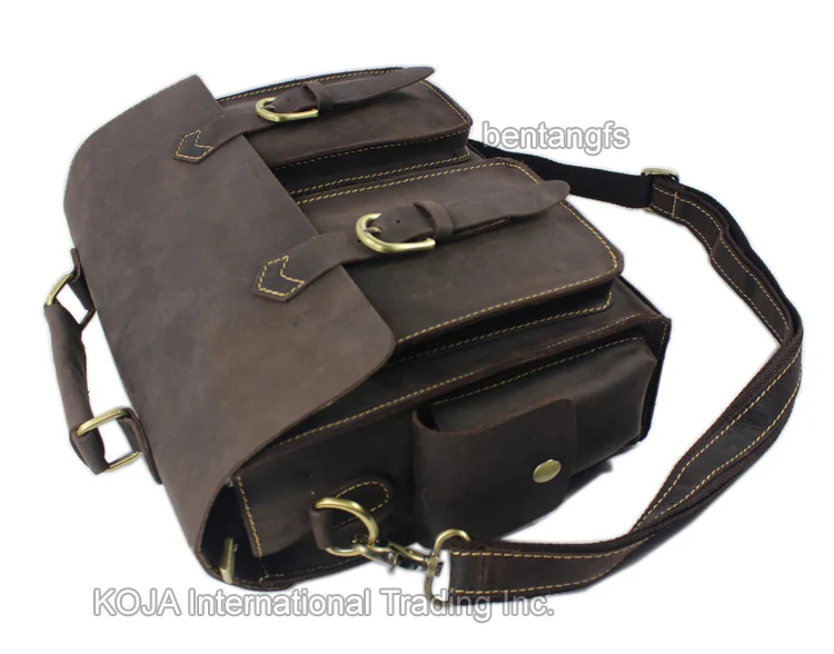 2020 Vintage Crazy horse Leather Men Messenger Bags genuine leather shoulder bags men crossbody bag Handbag toe Briefcase M201# |