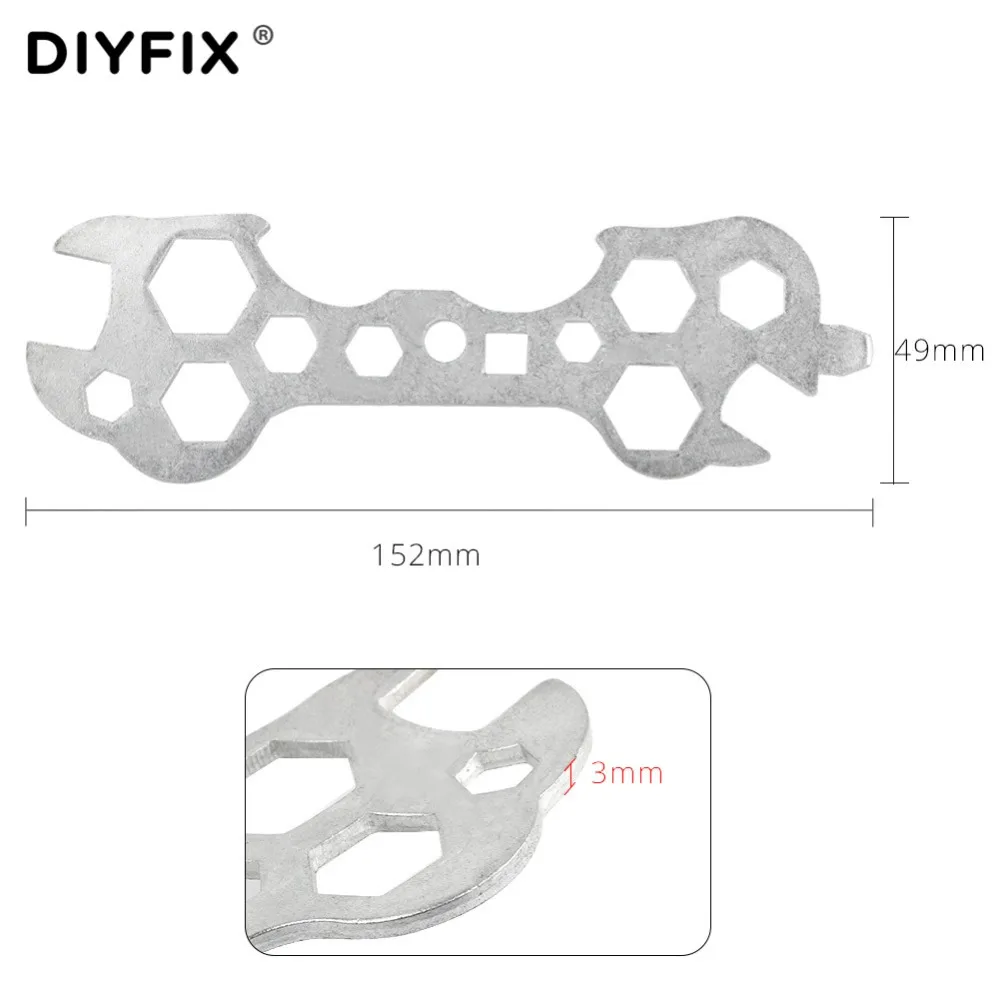 DIYFIX 15 в 1 велосипедный ключ стальной шестигранный гаечный ремонтный набор