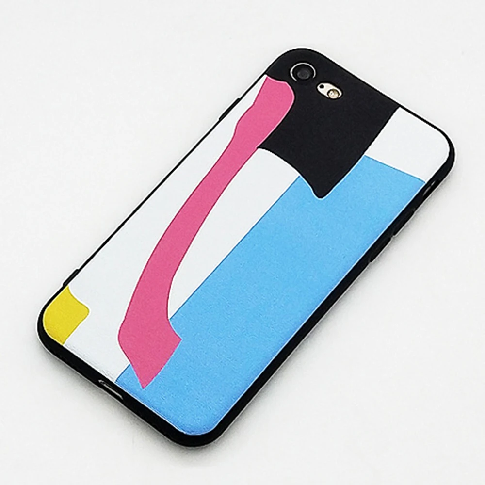 Lanrenz TPU Case For iPhone 6 6S Plus Silicone Relief Stylish Colorful Cover 7 8 X |