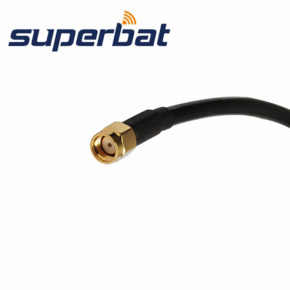 Superbat РЧ коаксиальный кабель 10 футов n штекер на RP SMA (Гнездовой штырь) гибкий