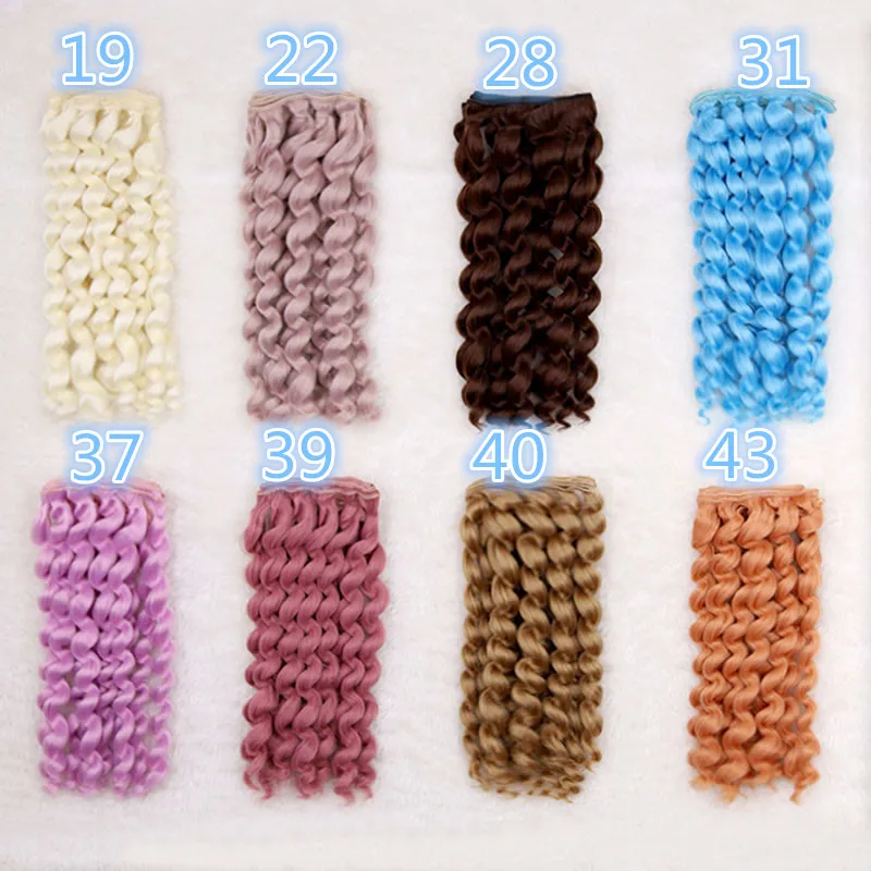 

15cm*100cm 10 curl hairpieces for BJD SD doll Wigs Blyth Salon doll hair High-temperature wire fiber Hair curly hair