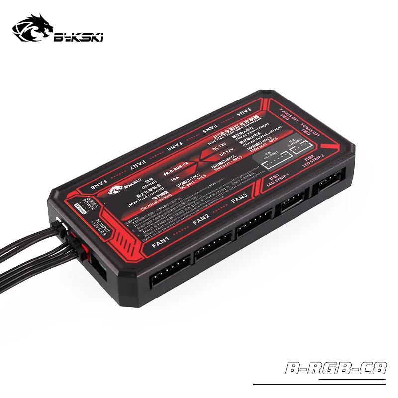 Bykski 5V 12V AURA Symphony Контроллер освещения 1 Drag(8+ 4) Материнская плата синхронизация пульт дистанционного управления