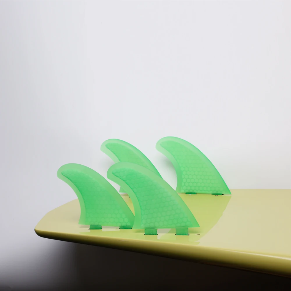 

Free Shipping Green Honeycoomb Fiberglass Fcs Surfboard Fins/Surf Fins/Quad fins/Four pieces fin
