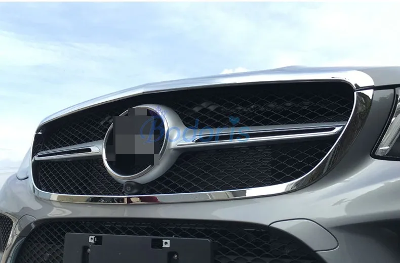 Для Mercedes Benz GLE Coupe SUV W166 Передняя решетка Накладка панель комплект Хром ABS аксессуары для стайлинга автомобилей