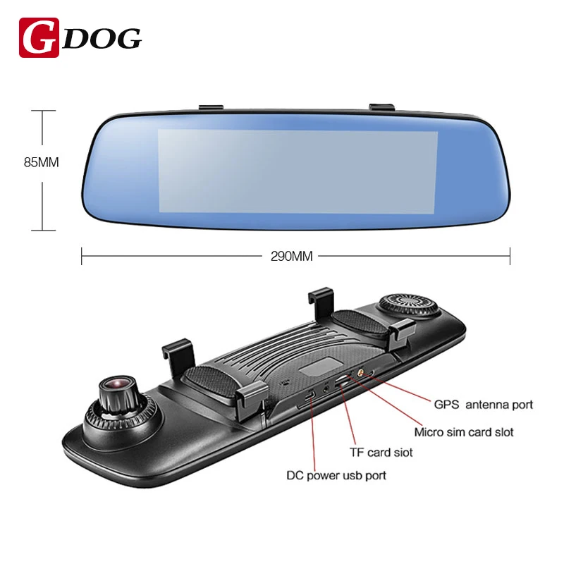 Gdog E06 4 г Видеорегистраторы для автомобилей 7.84 &quotTouch ADAS удаленного Мониторы