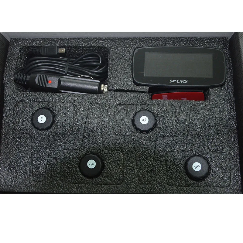 Автомобиль TPMS с 4 внешних датчиков PSI/Бар система контроля давления в шинах