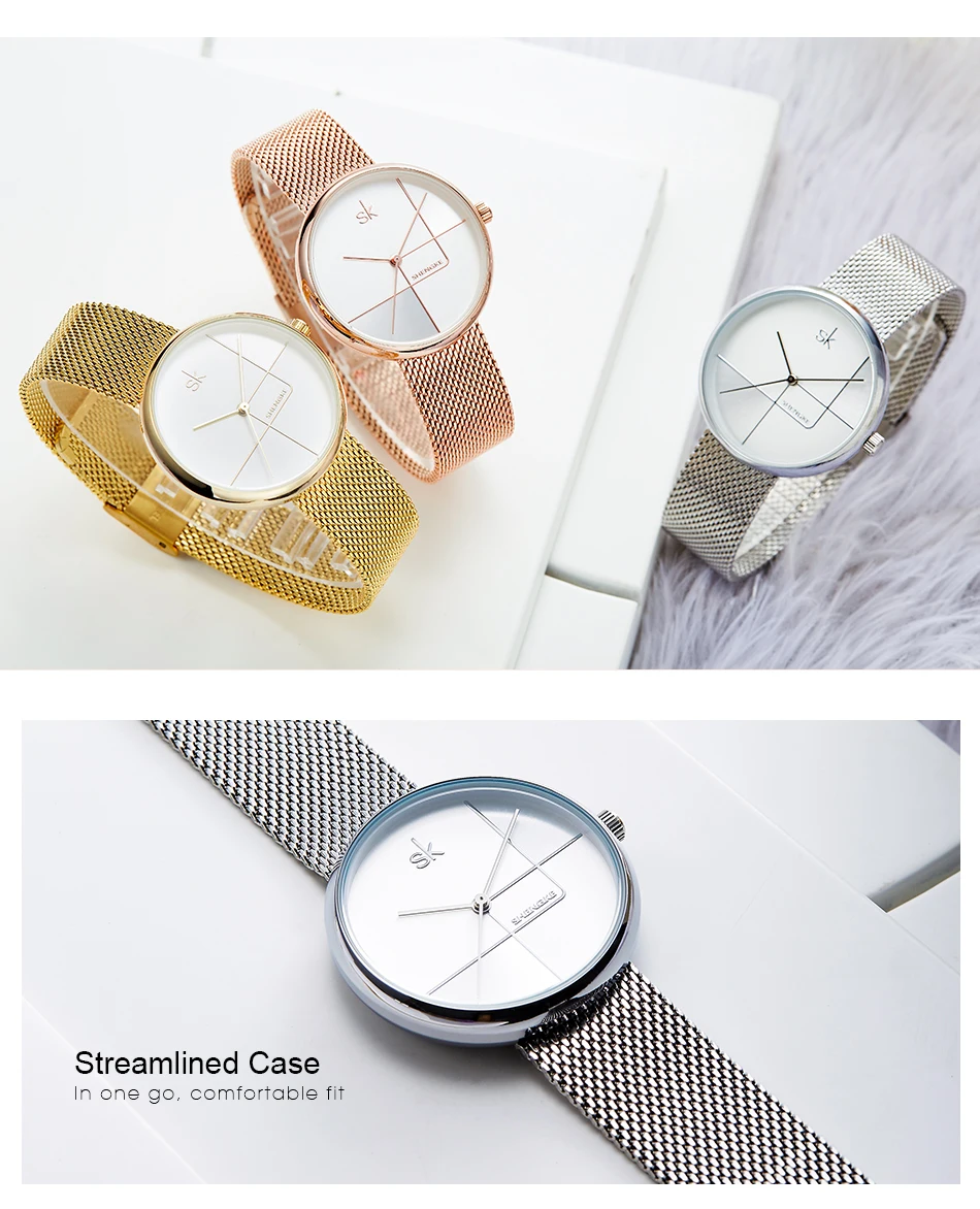 Shengke, женские модные наручные часы, браслет из розового золота, часы, Reloj Mujer, новинка, роскошные Стальные кварцевые часы для женщин# K0105