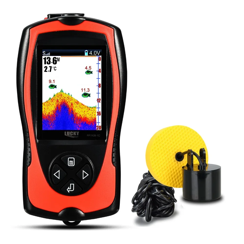 LUCKY FF1108-1CT Portable Cable 328 Feet Depth Capability Russian Language Fish Finder |