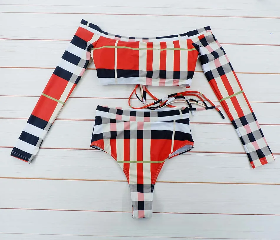 Женский купальник-бандо из двух частей с карманом для девочек сексуальный