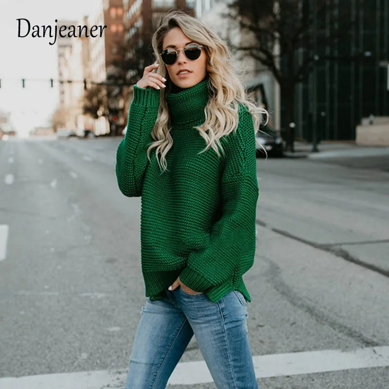 Пуловер вязаный женский однотонный теплый зимний | Женская одежда