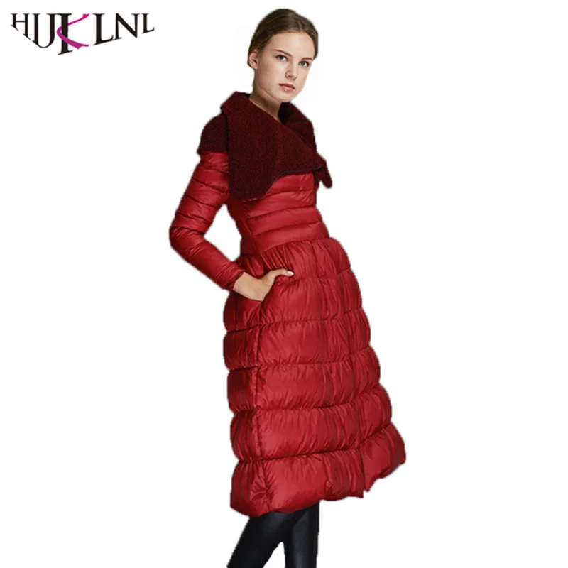 HIJKLNL abrigos mujer invierno 2019 pato женский зимний длинный толстый пуховик пальто женские